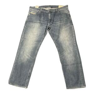 Diesel Thommer-C Jeans Mens 38x32 Blue Slim-Skinny Stretch Denim Light Wash